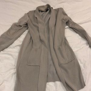 Beige Cardigan With Pockets
